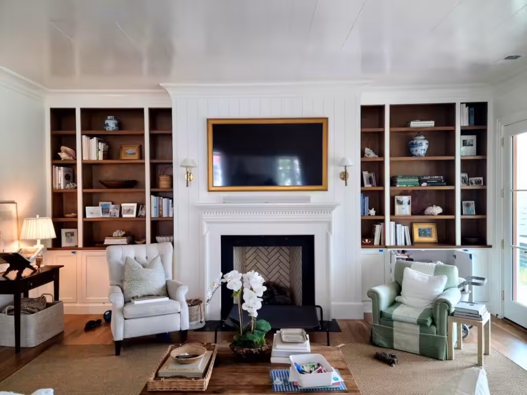Interior painting with professional finish on residential walls
