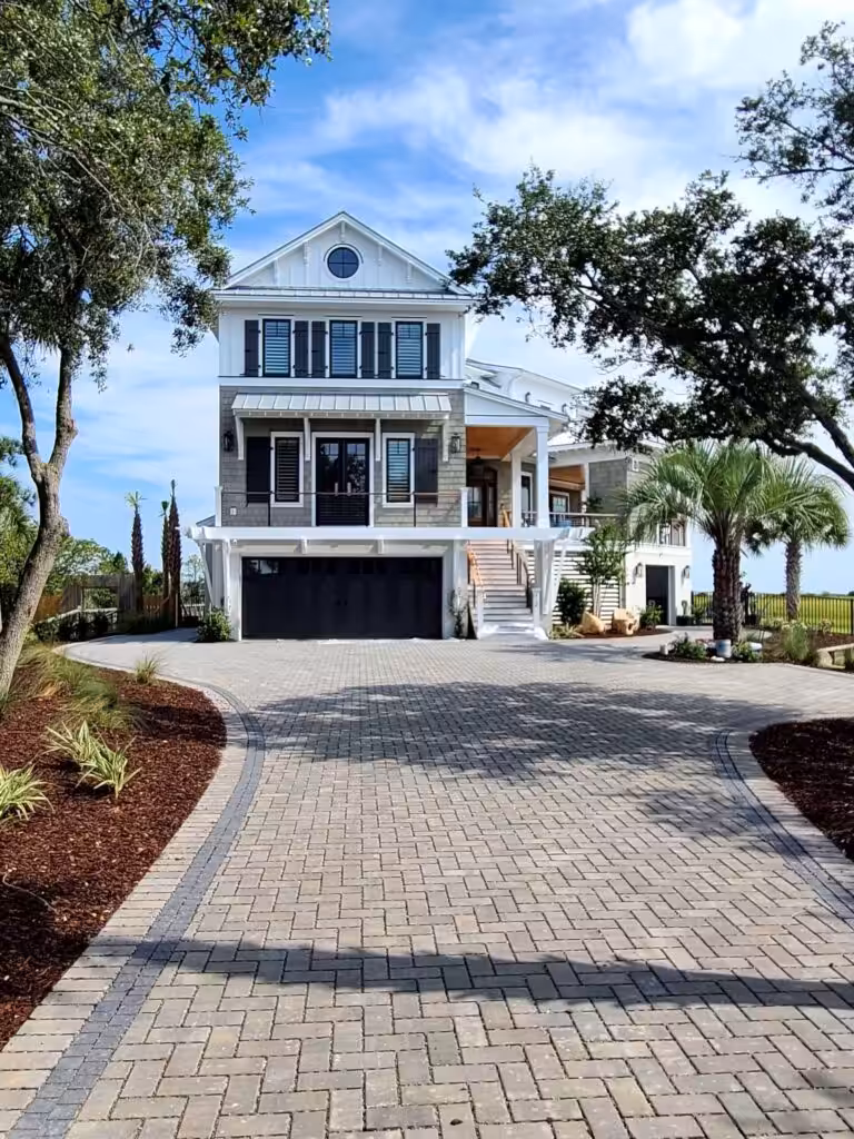Luxury coastal home with beautiful exterior painting